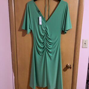 NWT WHBM Short Sleeve Ruched Jersey Dress